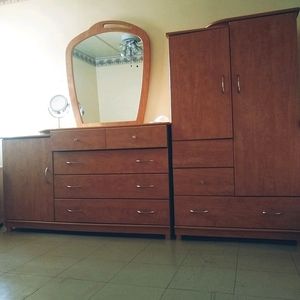 2 large cabinets and a small cabinet a drawer